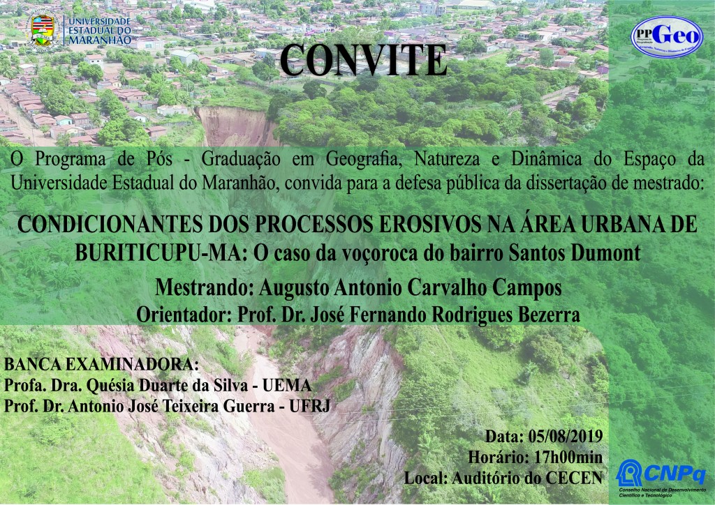 Convite de dissertação de Augusto Antonio