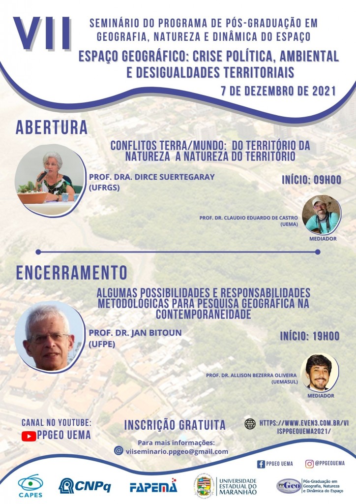 SEMINÁRIO DO PROGRAMA DE PÓS GRADUAÇÃO EM GEOGRAFIA, NATUREZA E DINÂMICA DO ESPAÇO (2)