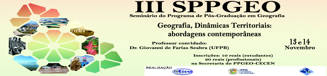 Inscrições abertas para o III Seminário de Pós-Graduação em Geografia