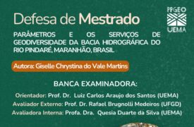CONVITE PARA DEFESA DE DISSERTAÇÃO DA DISCENTE GISELLE CHRYSTINA DO VALE MARTINS
